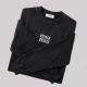 Silver Signature Logo Black Crewneck Sweatshirt Silver Signature Logo Black Crewneck Sweatshirt