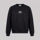 Silver Signature Logo Black Crewneck Sweatshirt Silver Signature Logo Black Crewneck Sweatshirt