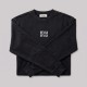 Silver Signature Logo Black Crewneck Sweatshirt Silver Signature Logo Black Crewneck Sweatshirt
