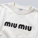 Signature Embroidered White Crewneck Sweatshirt Signature Embroidered White Crewneck Sweatshirt