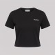 Women Embroidered Logo T-Shirt in Black Women Embroidered Logo T-Shirt in Black