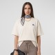 Cotton Embroidered Tee In Cream