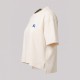 Cotton Embroidered Tee In Cream