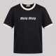 Signature Contrast Ringer T-Shirt Black and White Logo Tee Signature Contrast Ringer T-Shirt Black and White Logo Tee