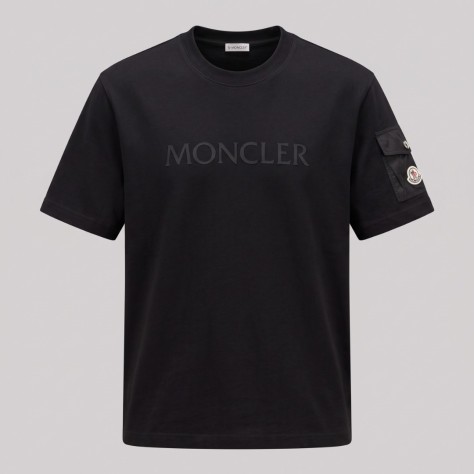 Laminated Logo T-Shirt with Sleeve Pocket