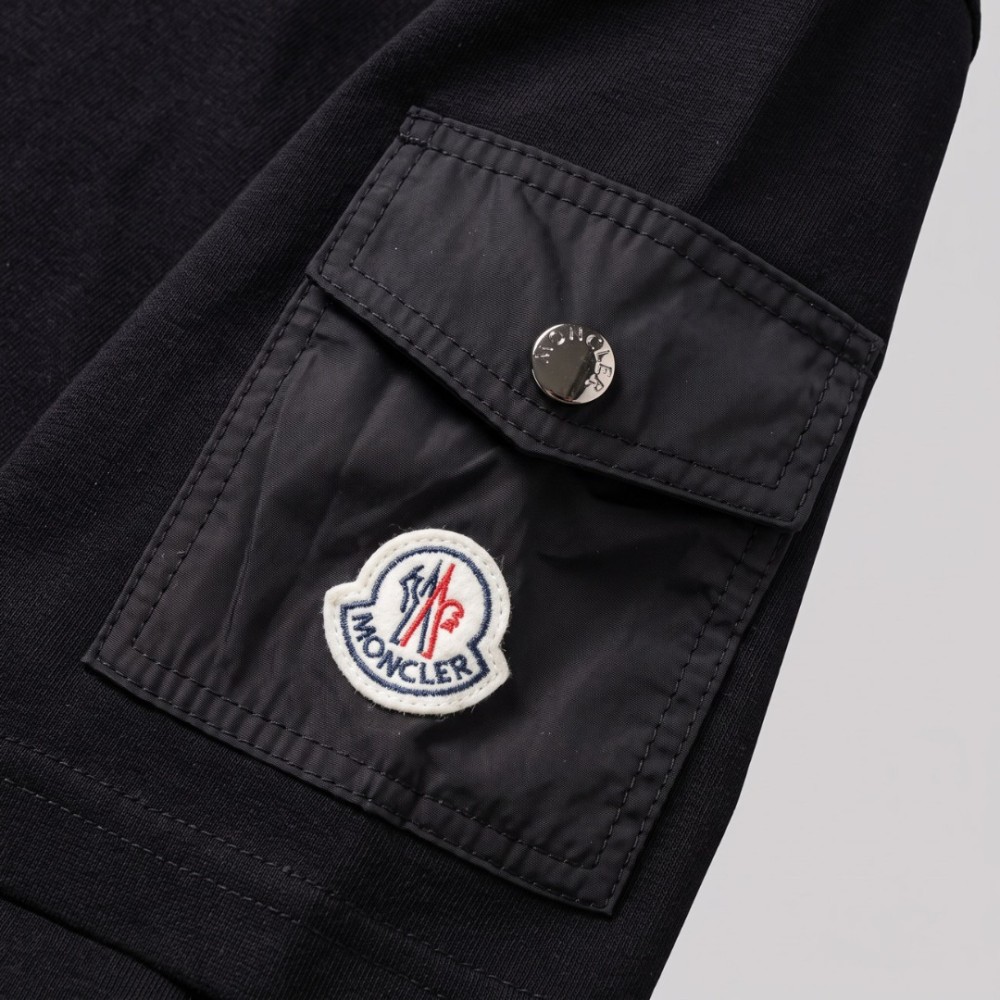 Laminated Logo T-Shirt with Sleeve Pocket Laminated Logo T-Shirt with Sleeve Pocket