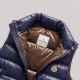 Signature Glossy Navy Blue Quilted Down Vest