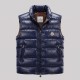 Signature Glossy Navy Blue Quilted Down Vest