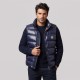 Signature Glossy Navy Blue Quilted Down Vest