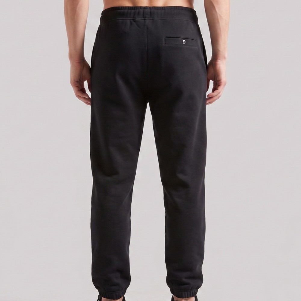 Organic Cotton Track Pants in Black