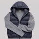Hybrid Knit Puffer Jacket Grey & Navy Hybrid Knit Puffer Jacket Grey & Navy