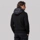 Hybrid Quilted Down & Ribbed Knit Hooded Jacket Black