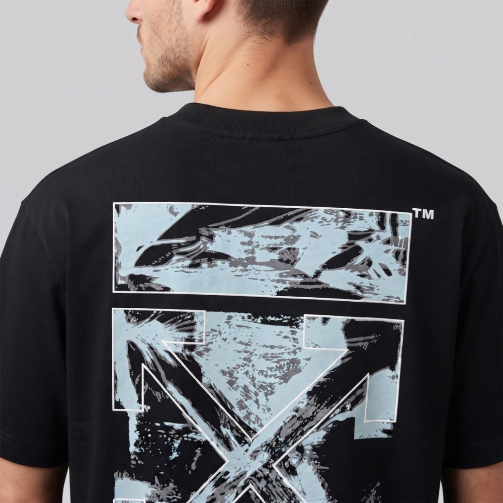 Arrow Cotton Printed T-Shirt Black Oversize Arrow Cotton Printed T-Shirt Black Oversize