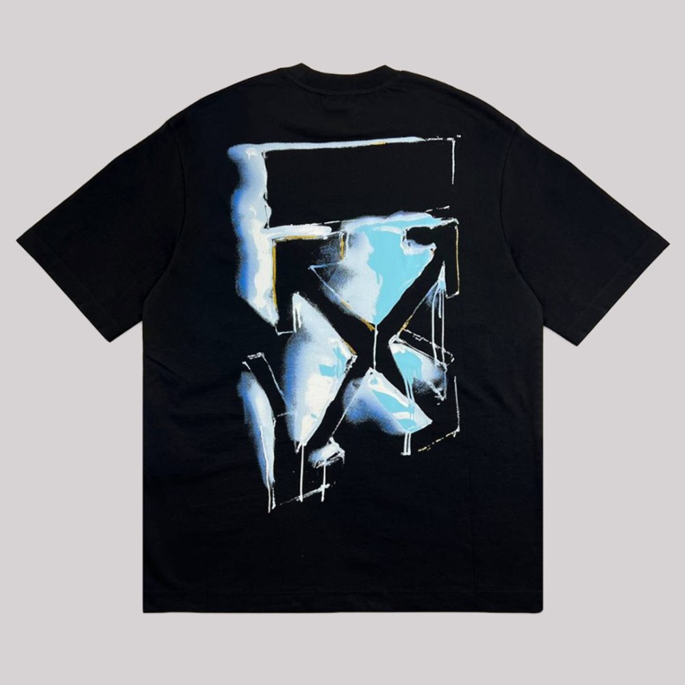 Vibe Arrow Cotton Print T-Shirt Black Oversize