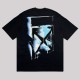 Vibe Arrow Cotton Print T-Shirt Black Oversize
