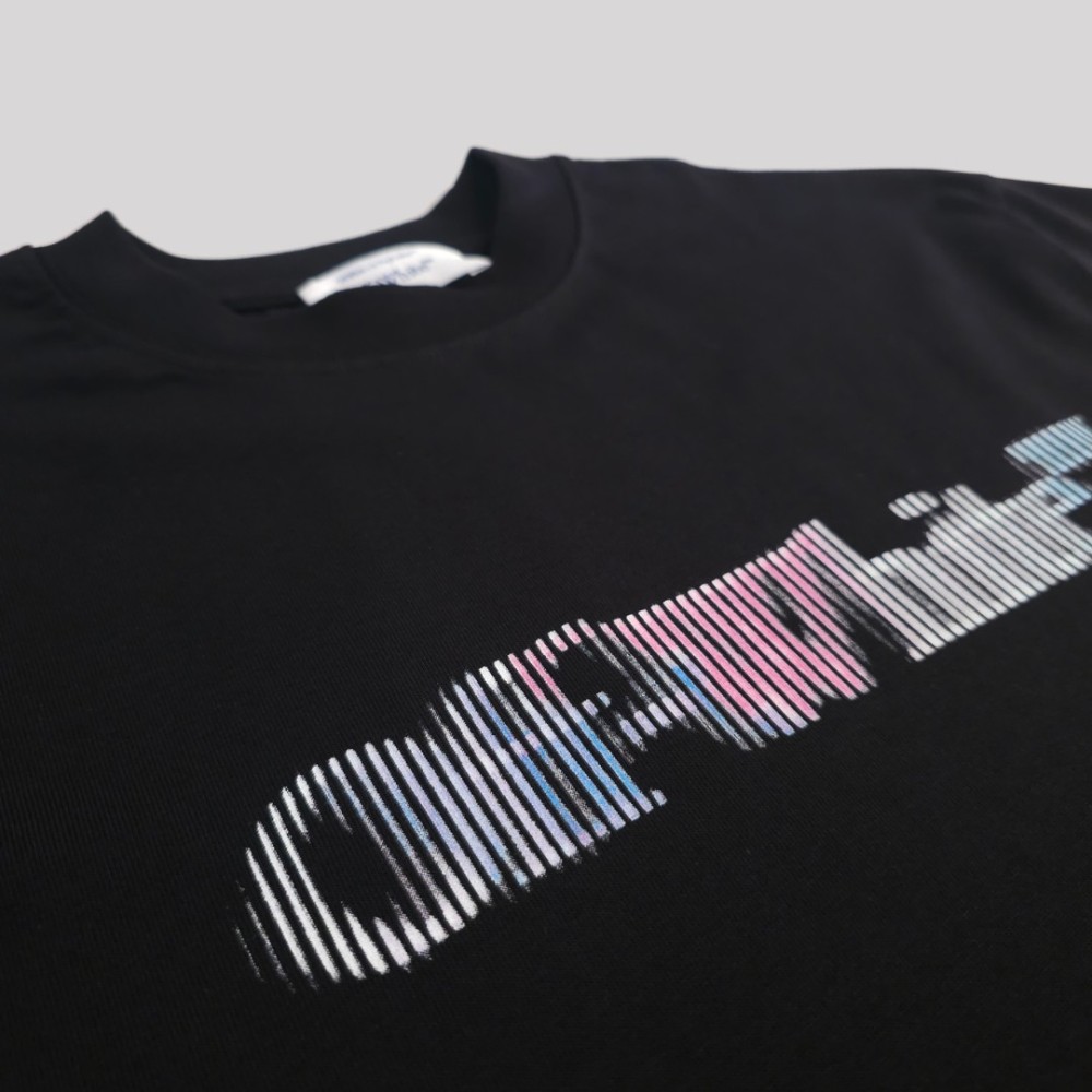 Vibe Arrow Logo Print T-Shirt Black Oversize