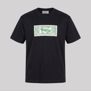 Banknote Arrow T-Shirt Black / Green Oversize
