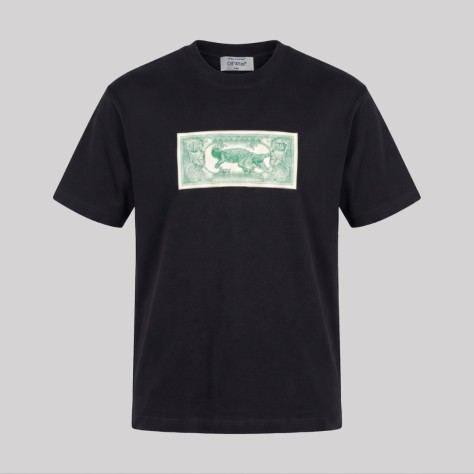 Banknote Arrow T-Shirt Black / Green Oversize