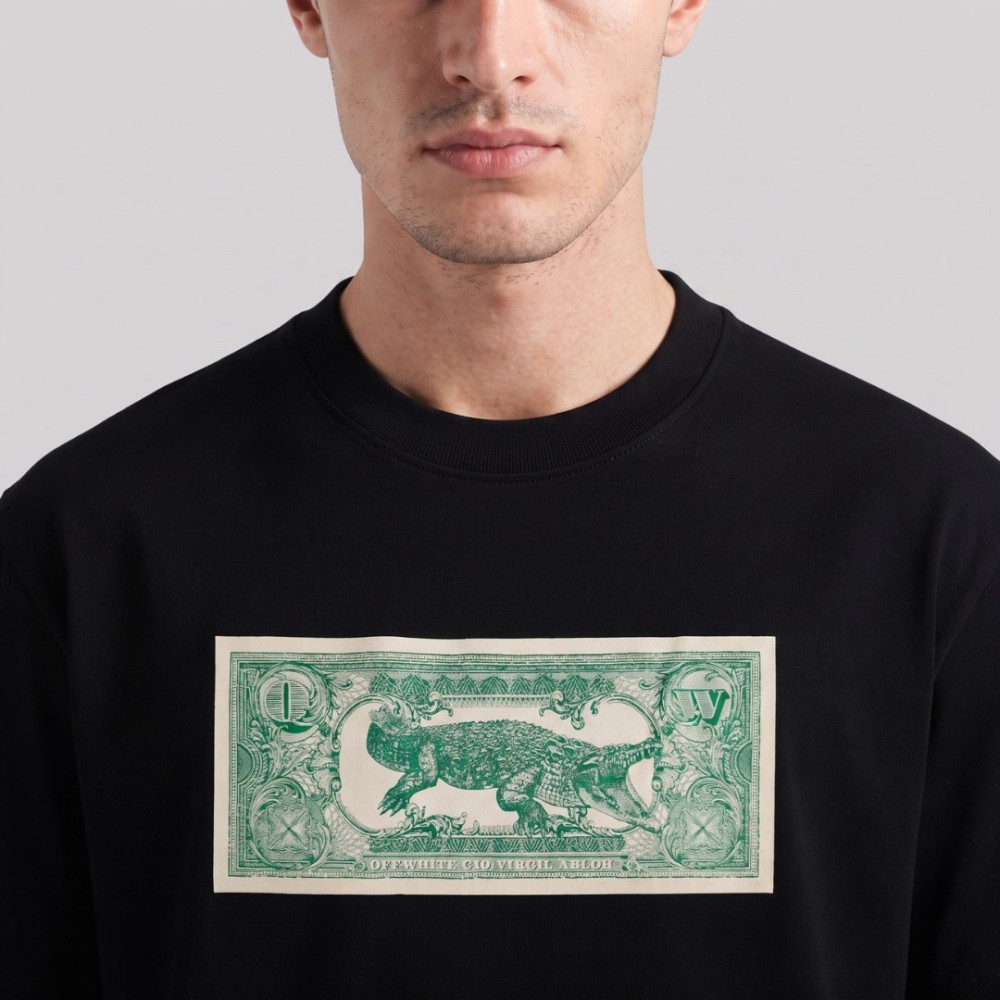 Banknote Arrow T-Shirt Black / Green Oversize Banknote Arrow T-Shirt Black / Green Oversize