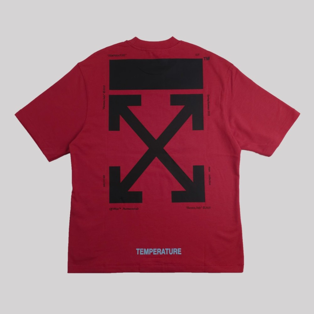 Graphic-print Cotton T-Shirt Red Oversize