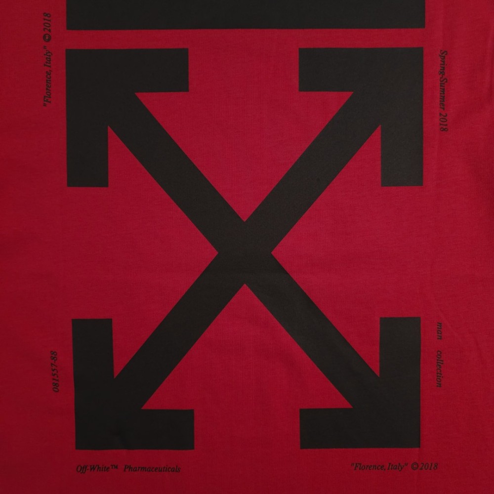 Graphic-print Cotton T-Shirt Red Oversize