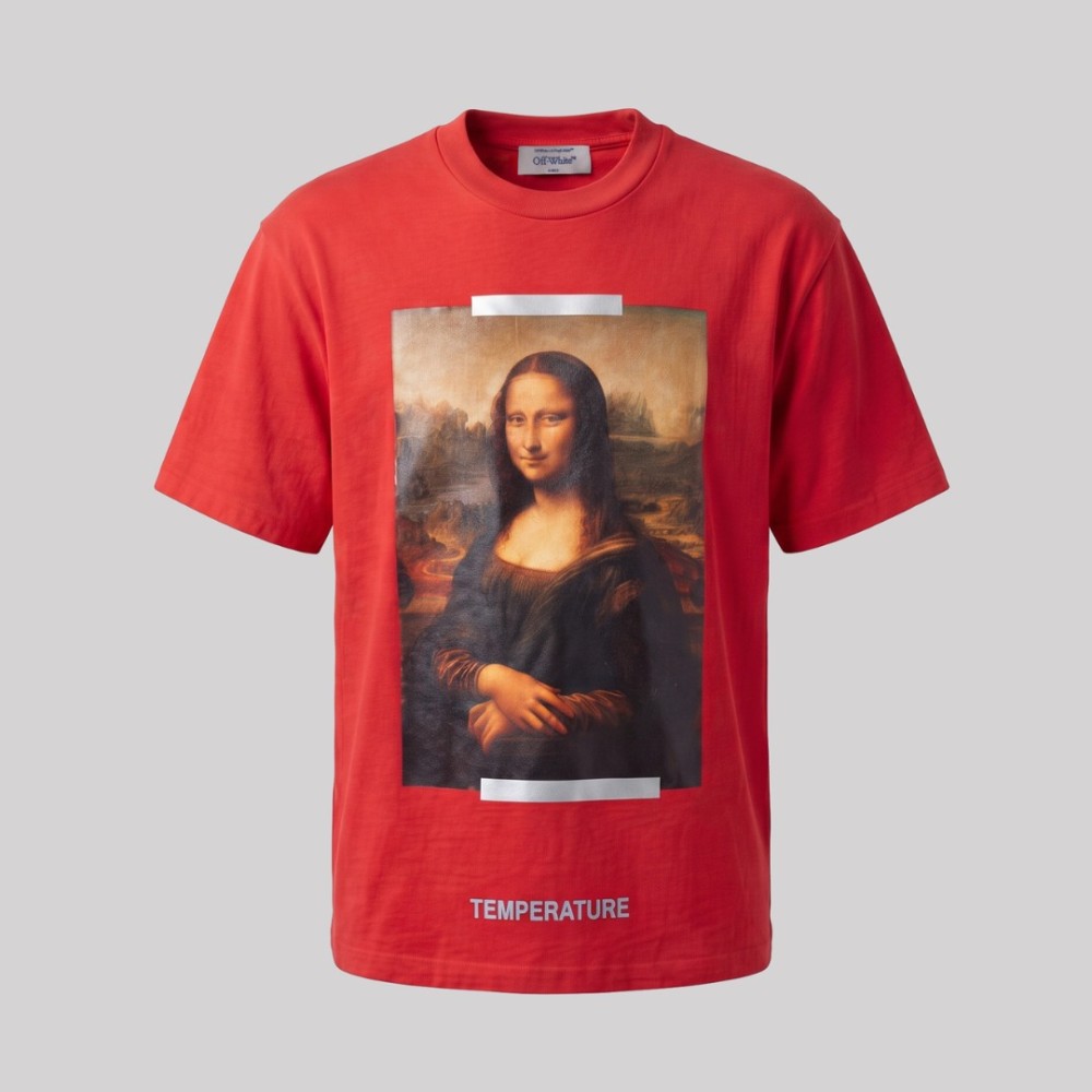 Graphic-print Cotton T-Shirt Red Oversize