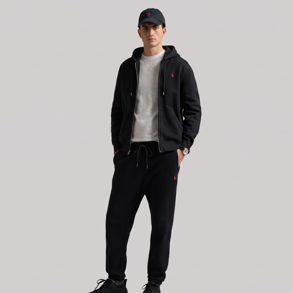 Signature Embroidered Fleece Tracksuit 2-Piece Set 