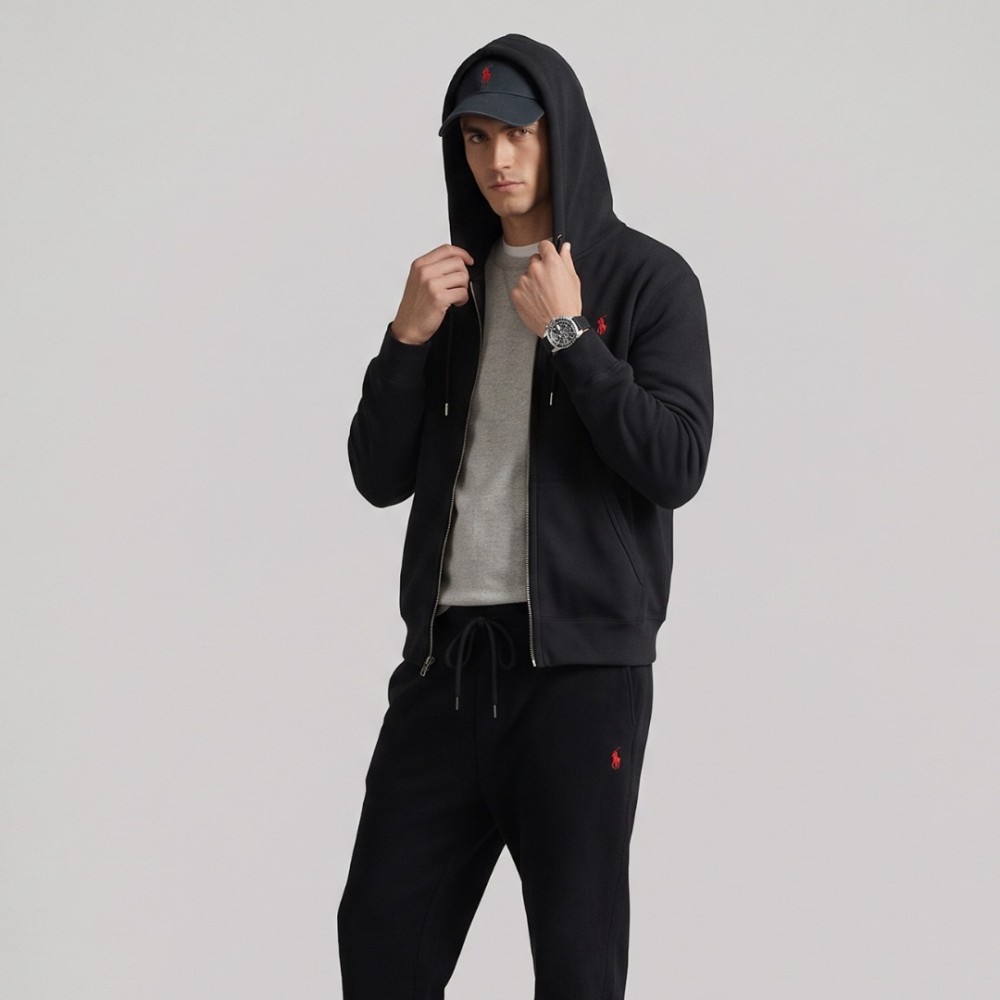 Signature Embroidered Fleece Tracksuit 2-Piece Set 