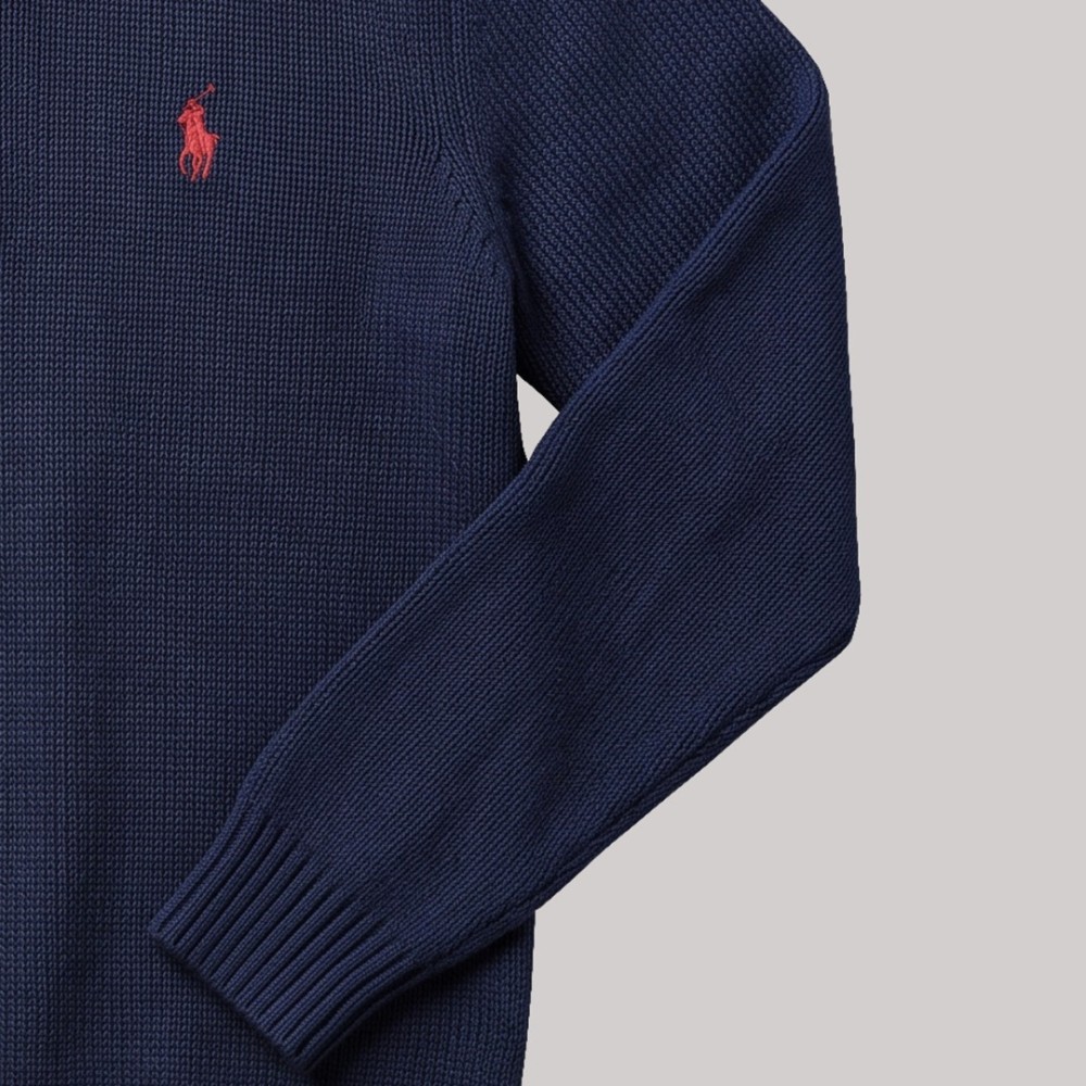 Polo Sweater in Navy