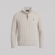 Polo Cable-Knit Quarter-Zip Sweater Beige