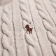 Polo Cable-Knit Quarter-Zip Sweater Beige