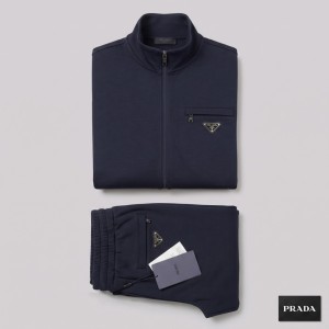 Navy Blue Track Suit Set Two-Piece