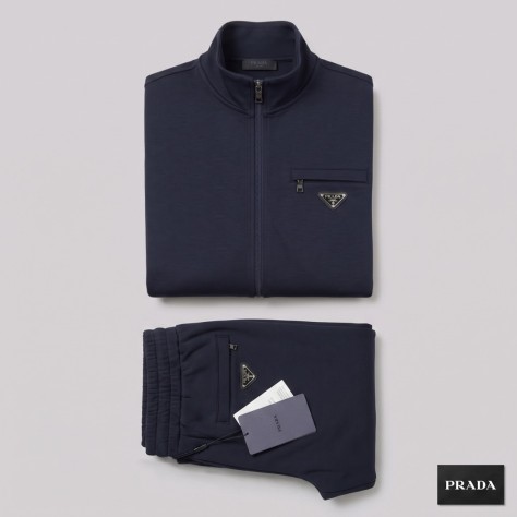 Navy Blue Track Suit Set Two-Piece