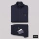 Navy Blue Track Suit Set Two-Piece