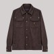 Suede Workwear Jacket with LV Logo Plate in Brown Suede Workwear Jacket with LV Logo Plate in Brown