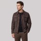 Suede Workwear Jacket with LV Logo Plate in Brown Suede Workwear Jacket with LV Logo Plate in Brown