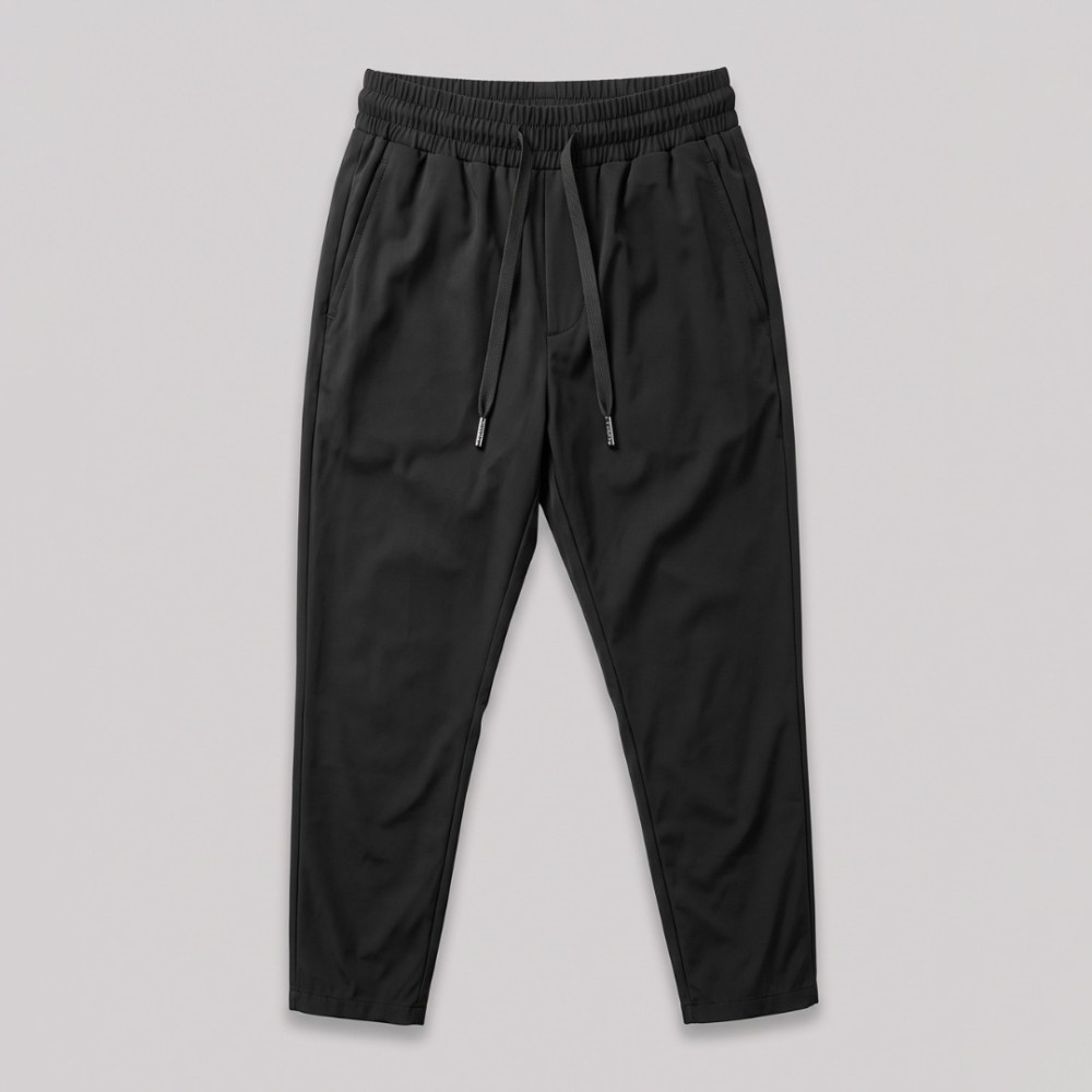 Milano Triangle Logo Black Technical Jogger Pants Milano Triangle Logo Black Technical Jogger Pants