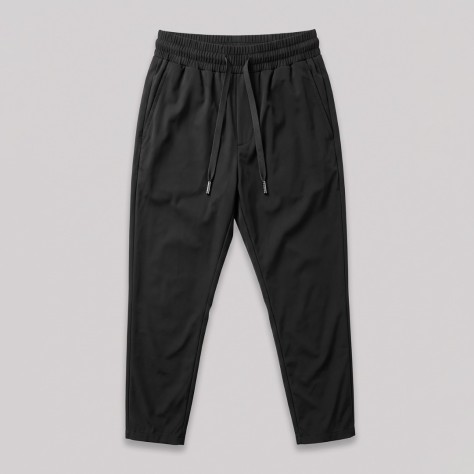 Milano Triangle Logo Black Technical Jogger Pants