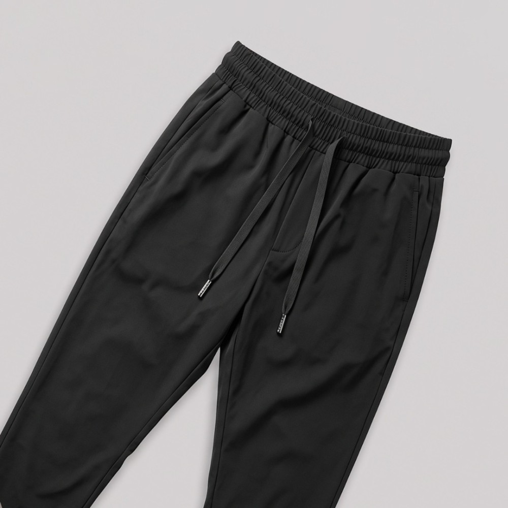 Milano Triangle Logo Black Technical Jogger Pants Milano Triangle Logo Black Technical Jogger Pants
