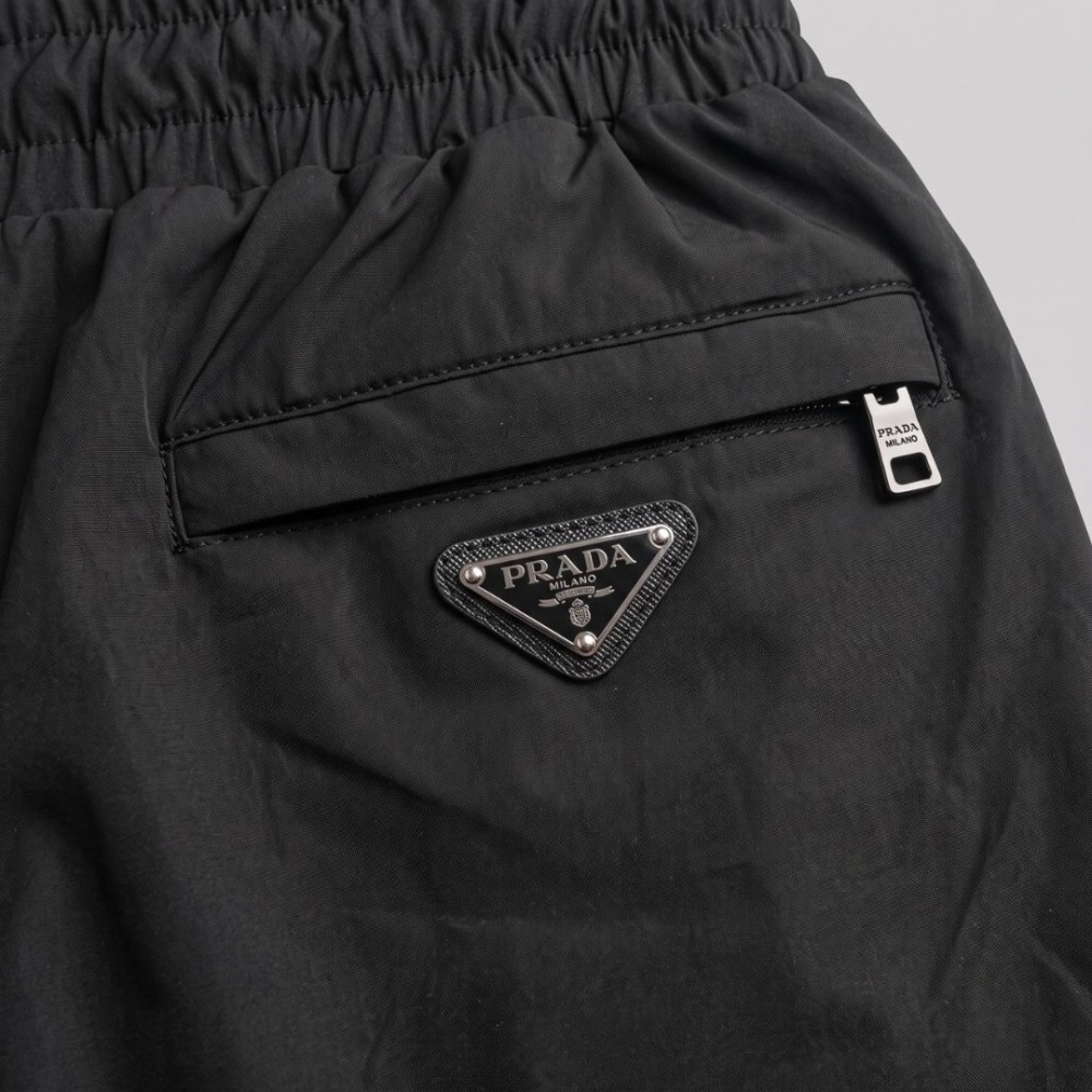 Milano Triangle Logo Black Technical Jogger Pants Milano Triangle Logo Black Technical Jogger Pants