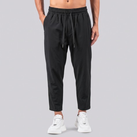 Milano Triangle Logo Black Technical Jogger Pants Milano Triangle Logo Black Technical Jogger Pants