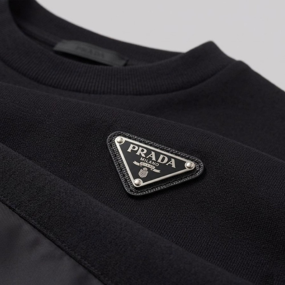 Technical Cotton Triangle Logo Sweatshirt Technical Cotton Triangle Logo Sweatshirt