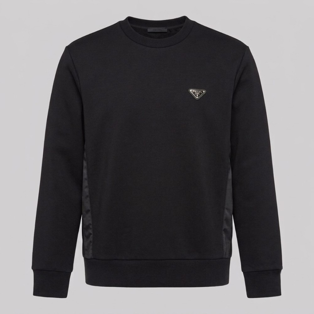 Technical Cotton Triangle Logo Sweatshirt Technical Cotton Triangle Logo Sweatshirt