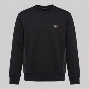 Technical Cotton Triangle Logo Sweatshirt