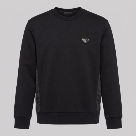 Technical Cotton Triangle Logo Sweatshirt