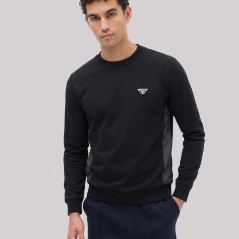 Technical Cotton Triangle Logo Sweatshirt Technical Cotton Triangle Logo Sweatshirt