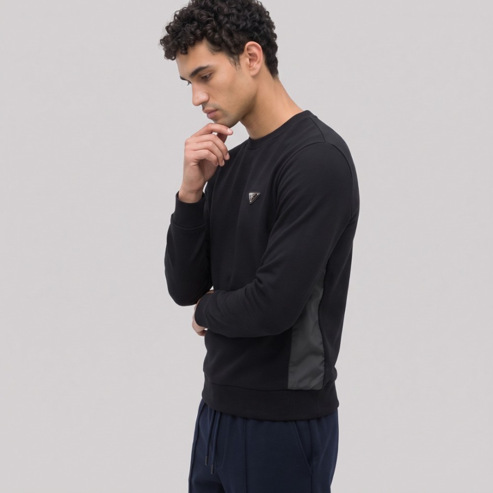 Technical Cotton Triangle Logo Sweatshirt Technical Cotton Triangle Logo Sweatshirt