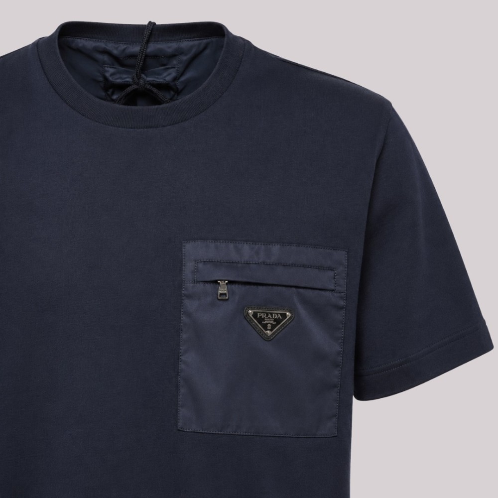 Pocket Cotton T-Shirt Navy