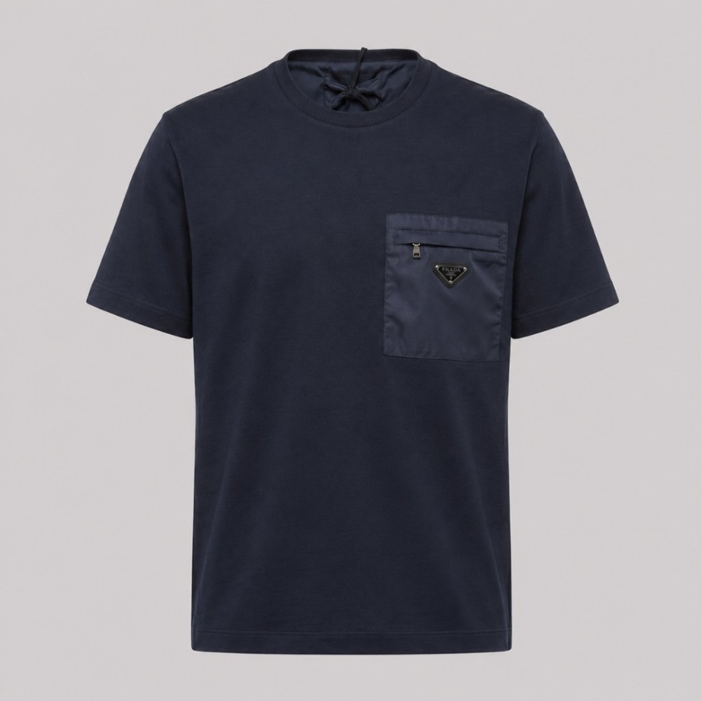Pocket Cotton T-Shirt Navy