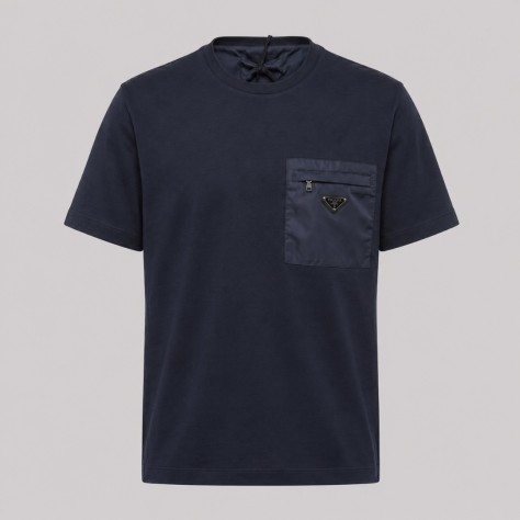Pocket Cotton T-Shirt Navy